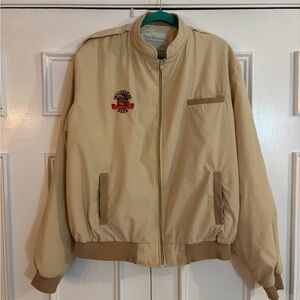 Vintage Tan Moosehead Beer Canadian Lager Lightweight Jacket size XL